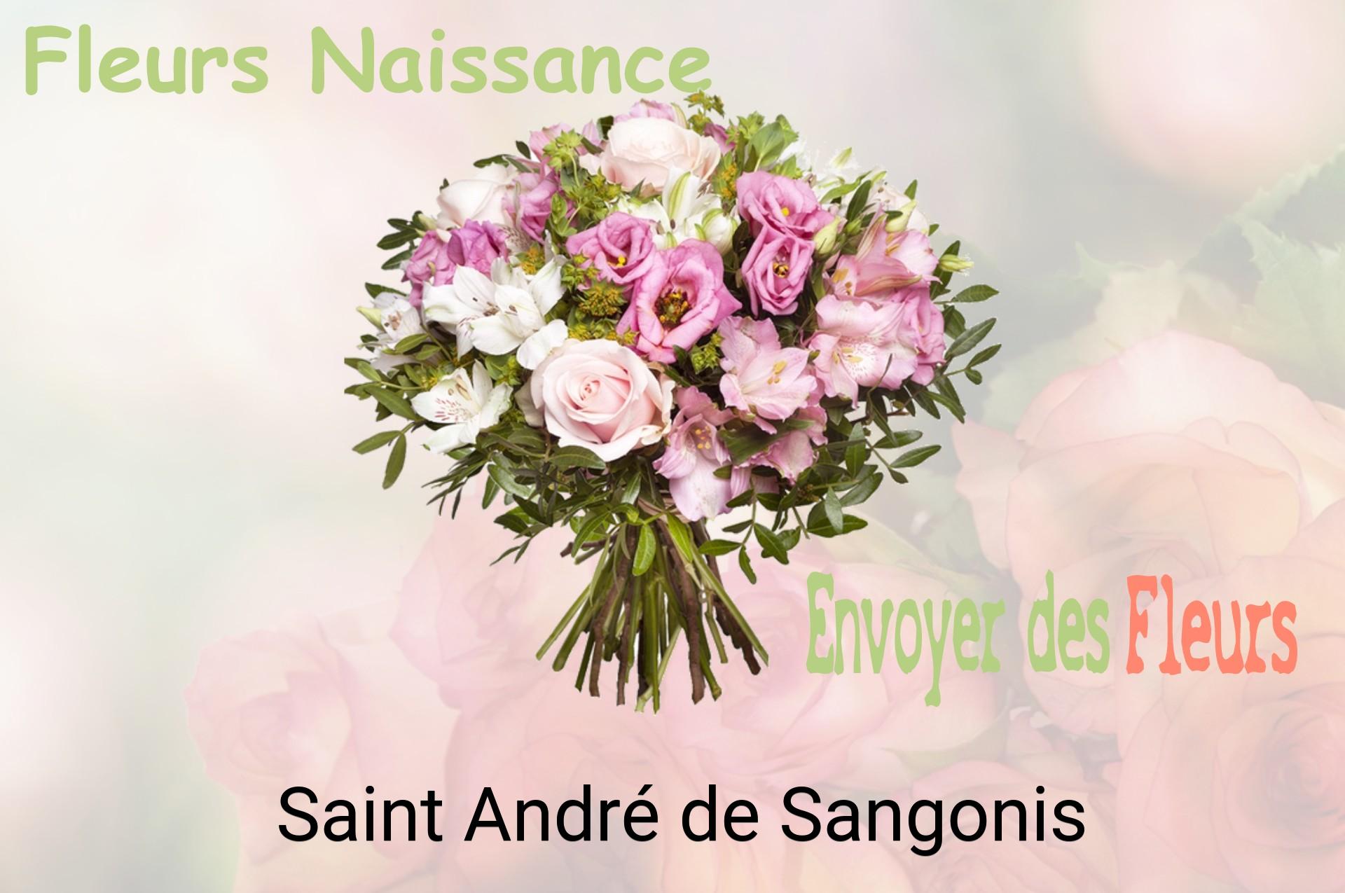 Bouquet de fleurs de naissance livré à Saint-André-de-Sangonis